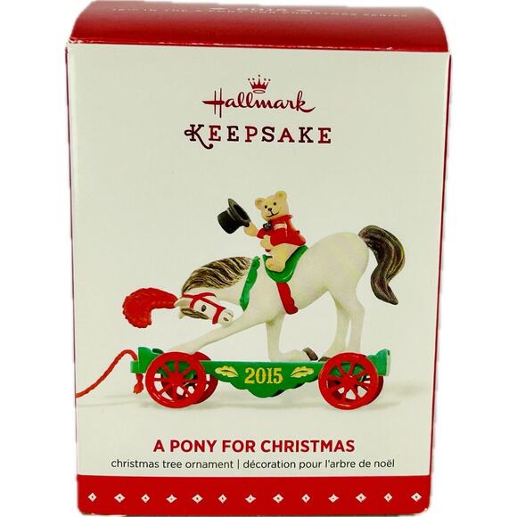 Hallmark A PONY FOR CHRISTMAS Keepsake Ornament #18 Bear on Circus Pony 2015 - Picture 8 of 12